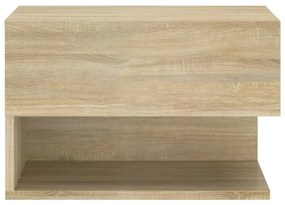 vidaXL Κομοδίνα Επιτοίχια 2 τεμ. Sonoma Δρυς