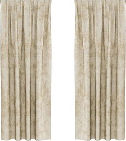 vidaXL Βελούδινες Κουρτίνες 2 pcs Κρεμ 225 x 140 εκ. Βελούδο