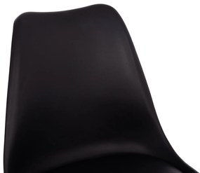 Σετ τραπεζαρίας VEGAS C21185 5τμχ MDF TOP Μαύρο &amp; Καρέκλες Μαύρο - Φυσικό Οξιάς 120x60x74 εκ.