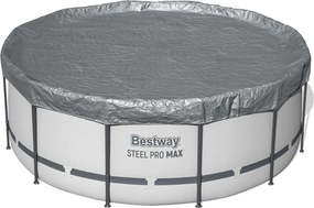 Bestway Κάλυμμα Πισίνας Ø3,66 μ Γύρος Πολυεστέρας Γκρι