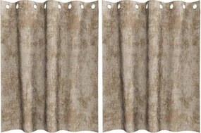 vidaXL Βελούδινες Κουρτίνες 2 pcs Μπρονζέ 140 x 140 cm Βελούδο