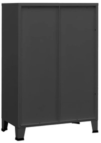 vidaXL Αρχειοθήκη Βιομηχανικού Στιλ Ανθρακί 75 x 40 x 115 εκ. Ατσάλινη