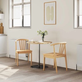 vidaXL Καρέκλα τραπεζαρίας 2 pcs Φυσικό Καθαρό Καουτσούκ