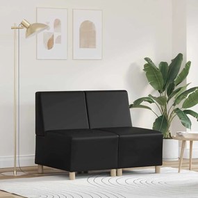 vidaXL Μοναδικός Καναπές χωρίς Χερούλια 2 pcs Μαύρο 55 x 74 x 82 εκ.