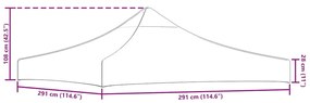 vidaXL Κάλυμμα Τέντας Εκδηλώσεων Τερακότα 3 x 3 μ. 270 γρ/μ²