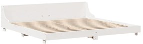 vidaXL Σκελετός Κρεβ. Χωρίς Στρώμα Λευκό 180x200 εκ Μασίφ Πεύκο