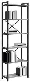 vidaXL Βιβλιοθήκη Γκρι sonoma 60 x 30 x 188 εκ Επεξεργασμένο ξύλο