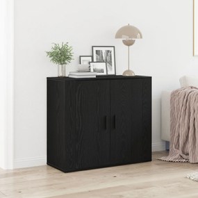Μπουφές Μαύρο Δρυς 80x33x70 εκ Κατασκευασμένο ξύλο