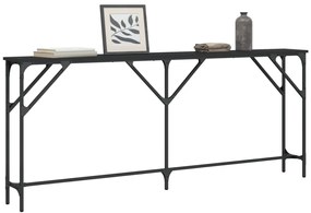 vidaXL Τραπέζι Κονσόλα Μαύρο 180 x 23 x 75 εκ. από Επεξεργασμένο Ξύλο
