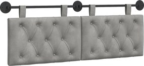 vidaXL Κρεμαστό Κεφαλάρι Ανοιχτό γκρι Βελούδο