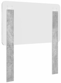 vidaXL Κεφαλάρι Σκυρόδεμα Γκρι 75 cm Επεξεργασμένο ξύλο