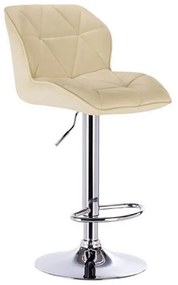 Σκαμπό Bar 86 Margo 43.0200.S (Σετ 2τμχ) Pu 42x49x109cm Beige Metal, Technoderma