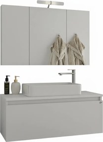 Drop Liberty 90 Top White Gloss 91x46 - Πάγκος με Νιπτήρα &amp; Κρυφοντουλαπο