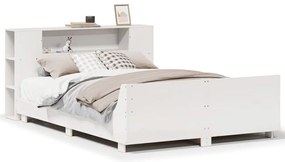 vidaXL Σκελετός Κρεβ. Χωρίς Στρώμα Λευκό 120x190 εκ Μασίφ Πεύκο