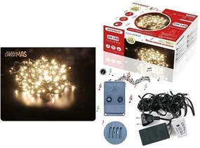 200 Χριστουγεννιάτικα Λαμπάκια LED Θερμό Λευκό 15.5Μ Εσωτερικού χώρου σε Σειρά με Πράσινο Καλώδιο Arrango AN76694