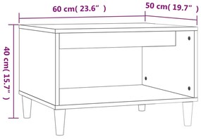 vidaXL Τραπεζάκι Σαλονιού Γκρι Sonoma 60x50x40 εκ. Επεξεργασμένο Ξύλο