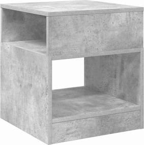 vidaXL End Table Σκυρόδεμα Γκρι 40,5 x 40 x 45 εκ Επεξεργασμένο ξύλο