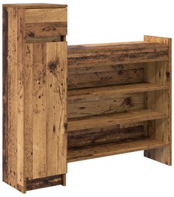 vidaXL Ντουλάπι παπουτσιών  Παλιό Ξύλο 100.5x28x100 εκ. Μηχανικά Ξύλο