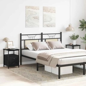 vidaXL Κομοδίνα 2 τεμ. Μαύρη Δρυς 34x35,5x50 εκ. από Τεχνητό Ξύλο
