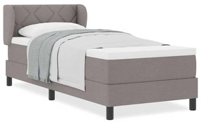 vidaXL Κρεβάτι box spring με στρώμα με στρώμα Taupe 80 x 200 cm ύφασμα