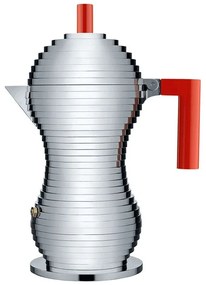 Καφετιέρα Espresso Pulcina MDL02/6 R 300ml/6cups Inox-Red Alessi Stainless Steel