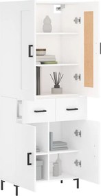 vidaXL Ντουλάπι Λευκό 69,5x34x180 εκ. από Επεξεργασμένο Ξύλο