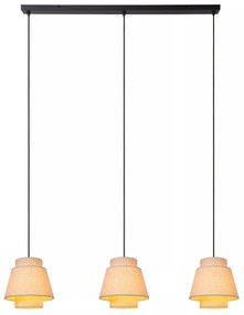 Φωτιστικό Κρεμαστό Lucide 21435-03-38 TRIBUTE Μπεζ/Κρεμ (Beige/Creme)|Μαύρο Ματ (Black Mat)