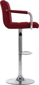 vidaXL Καρέκλες Μπαρ 2 τεμ. Μπορντό Υφασμάτινες