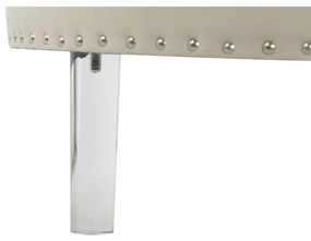 Σκαμπό DKD Home Decor Μπεζ Ασημί πολυεστέρας Ξύλο MDF 80 x 80 x 43 cm