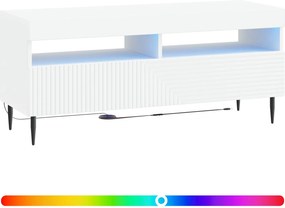 vidaXL Ντουλάπα LED Τηλεόρασης Λευκό Επεξεργασμένο Ξύλο