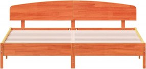vidaXL Σκελετός Κρεβ. Χωρίς Στρώμα Καφέ Κεριού 180x200 εκ Μασίφ Πεύκο