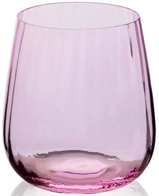 Ποτήρι Νερού 280TMA2011 9x9x10cm 450ml Pink Hermia Glass