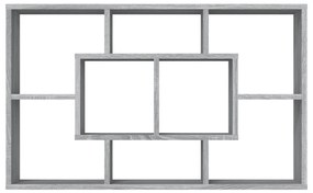 Ραφιέρα Τοίχου Γκρι Sonoma 85x16x52,5 εκ. Επεξεργασμένο Ξύλο - Γκρι