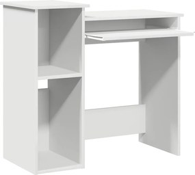 Γραφείο vidaXL με ράφια Λευκό 84x40x78 cm Κατασκευασμένο ξύλο