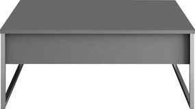 Τραπέζι Σαλονιού - Luxe - Χρώμα Ανθρακί Silver 90x60x40εκ