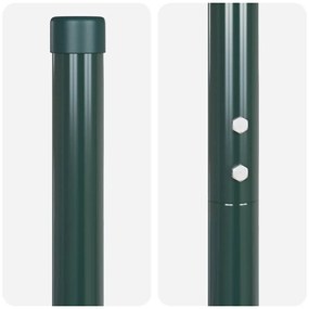 vidaXL Πό posts φράχτη 2 pcs Πράσινο 130 cm