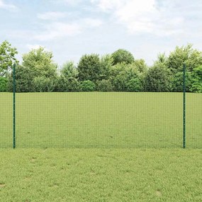 vidaXL Φράχτης με Στήλες. Πράσινο 1.2 x 10 m Ατσάλι