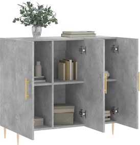 vidaXL Ντουλάπι Γκρι Σκυροδέματος 90x34x80 εκ. Επεξεργασμένο Ξύλο