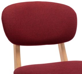 vidaXL Σκαμπό Μπαρ 2 τεμ. Μπορντό Υφασμάτινα