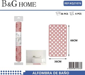 Αντιολισθητικό πατάκι μπάνιου - M0839 - 36x66cm - Pink - 21076