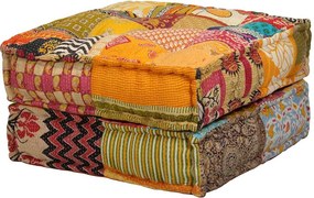 vidaXL Κάθισμα - Πουφ Διθέσιο Αρθρωτό Patchwork Υφασμάτινο