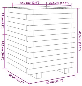 ΖΑΡΝΤΙΝΙΕΡΑ ΛΕΥΚΗ 40X40X49,5 ΕΚ. ΑΠΟ ΜΑΣΙΦ ΞΥΛΟ ΠΕΥΚΟΥ 3282510