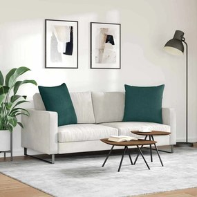 vidaXL Μαξιλάρι Καναπέ 2 pcs Σκούρο Πράσινο 80 x 80 cm ύφασμα