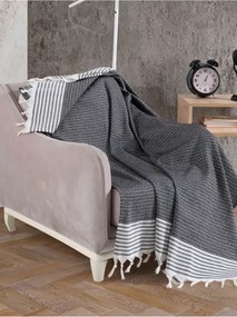 Stewehome Κάλυμμα πολυθρόνας από βαμβάκι με φούντες 150x180 cm