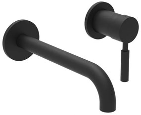 La Torre New Tech Black Matt Μπαταρία Νιπτήρος Εντοιχισμού 2 Οπών 12208-400