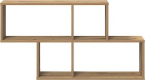 vidaXL Ράφι Τοίχου με ράφι Επιτοίχιο Καφέ Επεξεργασμένο ξύλο