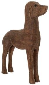Διακοσμητική Φιγούρα Σκύλου 88921 31x8x43cm Brown Ξύλο