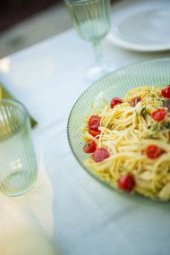 Glass Salad Bowl Set (2 Pieces) Splendid - Green Green