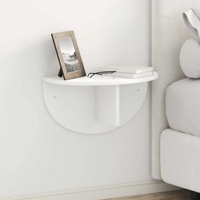 vidaXL Ράφι Τοίχου Επιτοίχιο Λευκό 48 x 24 x 24 εκ Επεξεργασμένο ξύλο