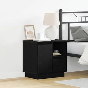vidaXL Κομοδίνο με συρτάρι Μαύρο 50 x 34.5 x 50 εκ. Επεξεργασμένο ξύλο